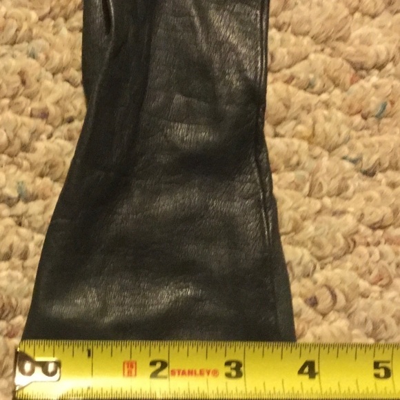 Michel SWISS Leather Navy Blue Gloves Size 6 EUC - Picture 8 of 8